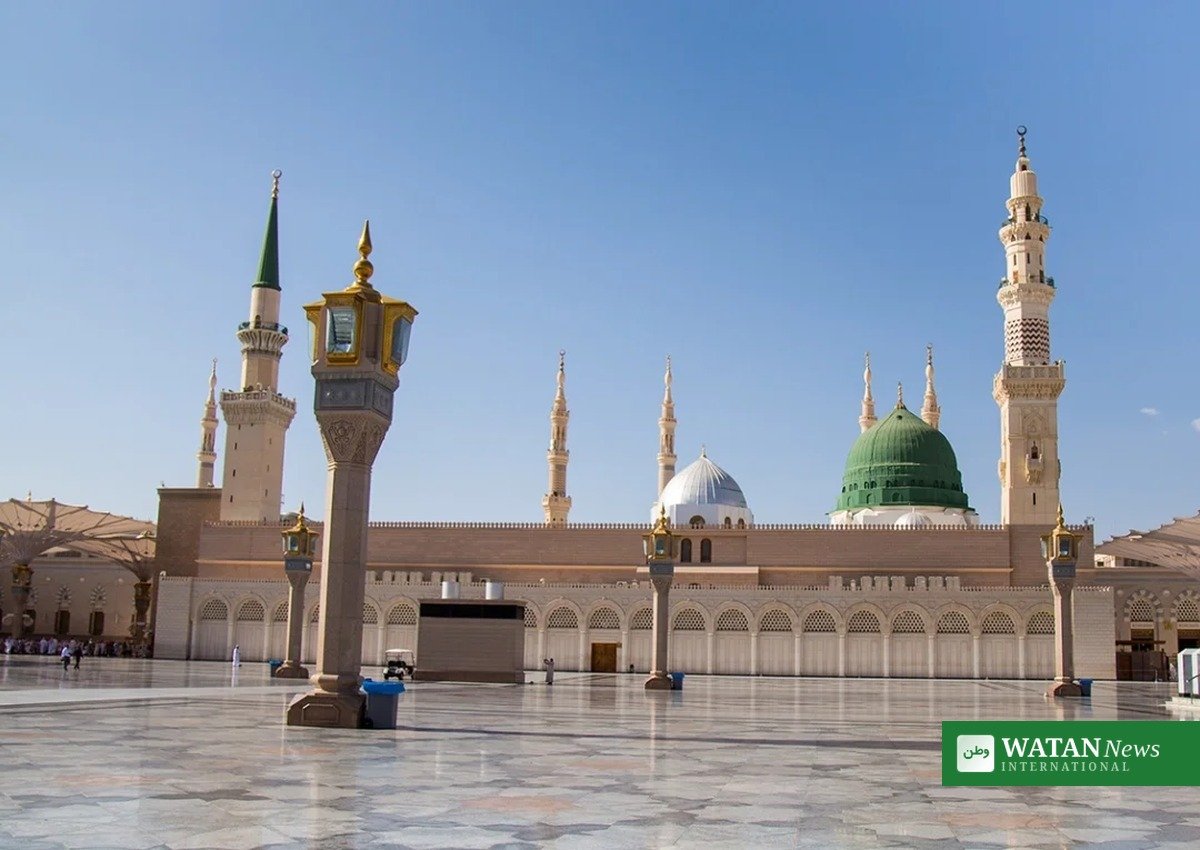 The Prophet's Mosque in Medina, Saudi Arabia