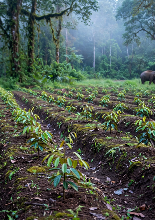 PROTECT30 Sumatra elefant foderområde Bukit Tigapuluh
