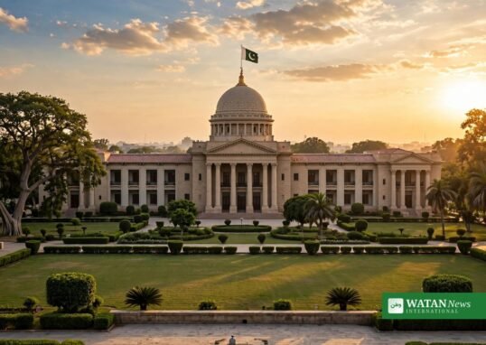 Punjab Assembly Speaker national unity — Punjab Assembly building in Lahore at golden hour