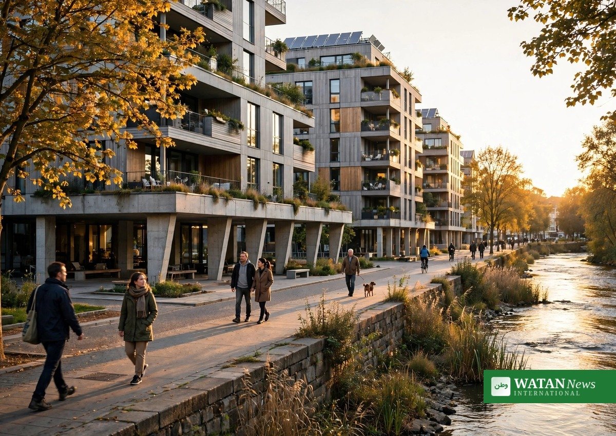Klimamester tema robust by med solceller og grønne tage