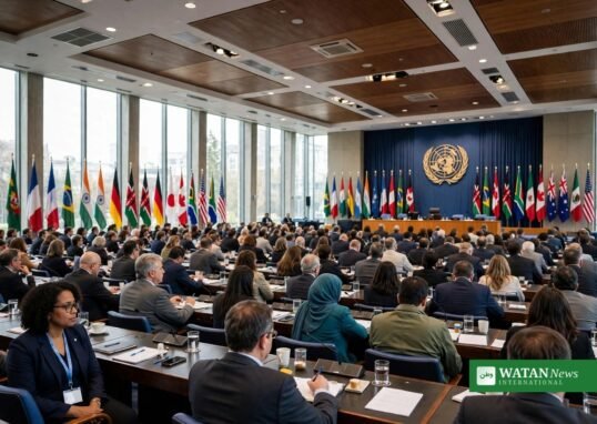 Delegater ved en FN-klimakonference diskuterer klimaplaner for 2035