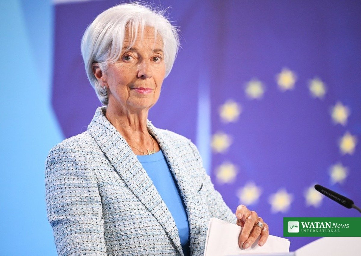 ECB President Christine Lagarde at a press conference