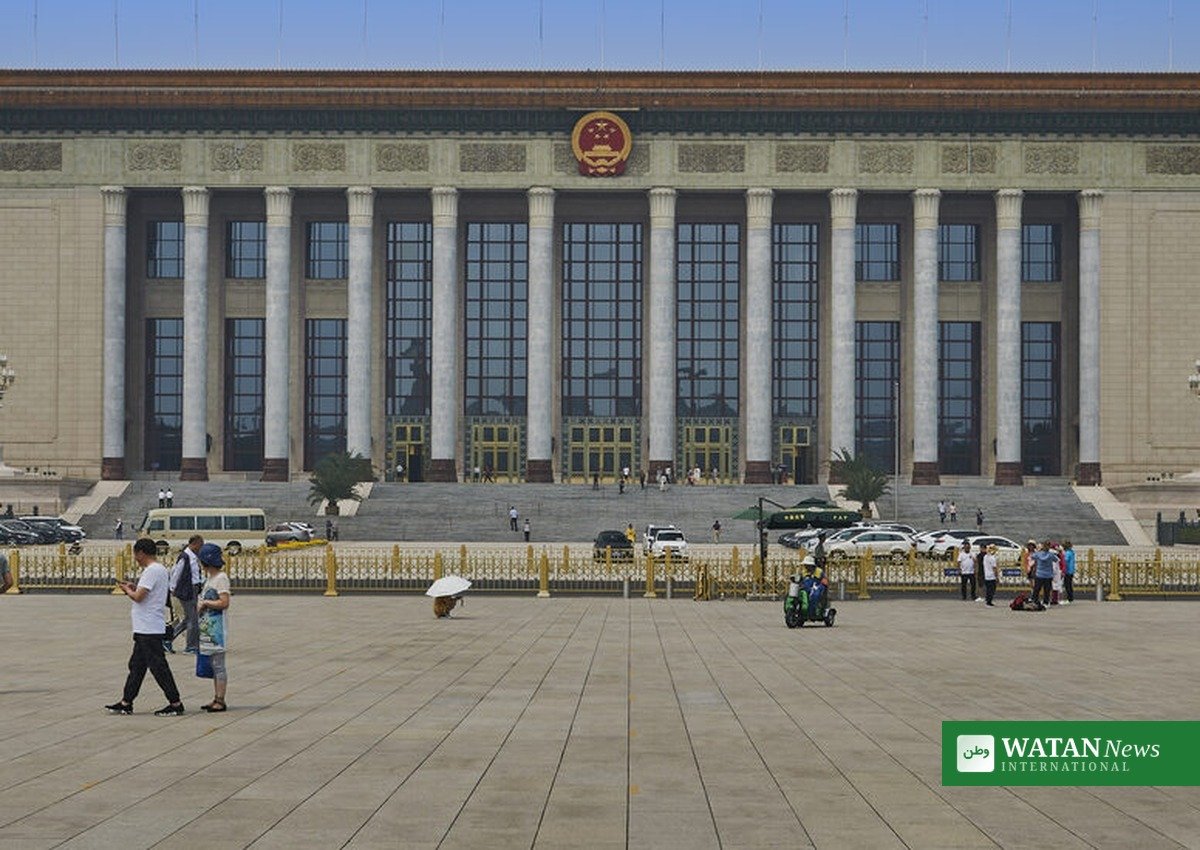 The Great Hall of the People in Beijing, where Xi welcomed Steinmeier