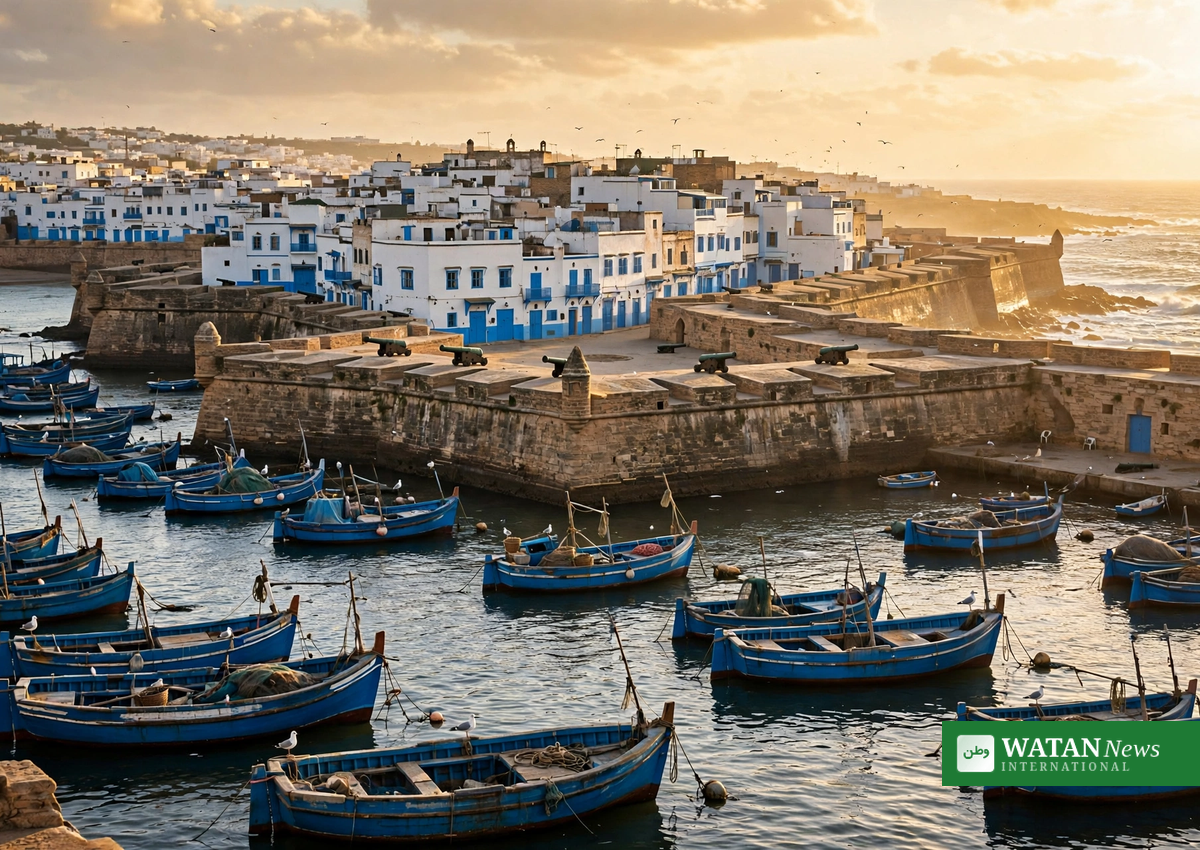 Essaouiras havn og medina ved Marokkos atlanterhavskyst