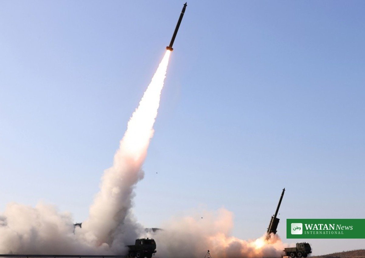 North Korean ballistic missiles launching from mobile launchers