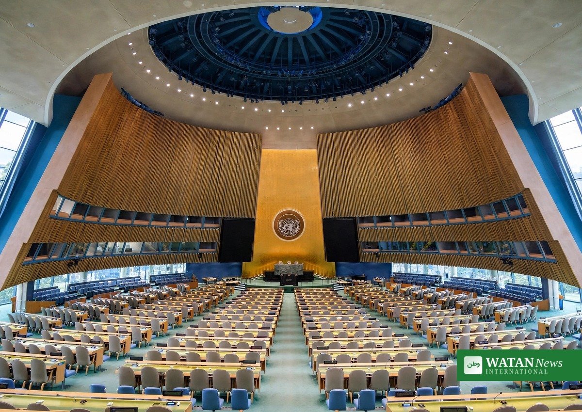 UN General Assembly hall in New York – where Zelenskyy's disclosure sparked the Ukraine South Korea row