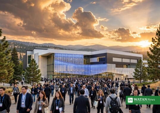 Menneskemængde samlet ved Resilient California Summit i Sacramento
