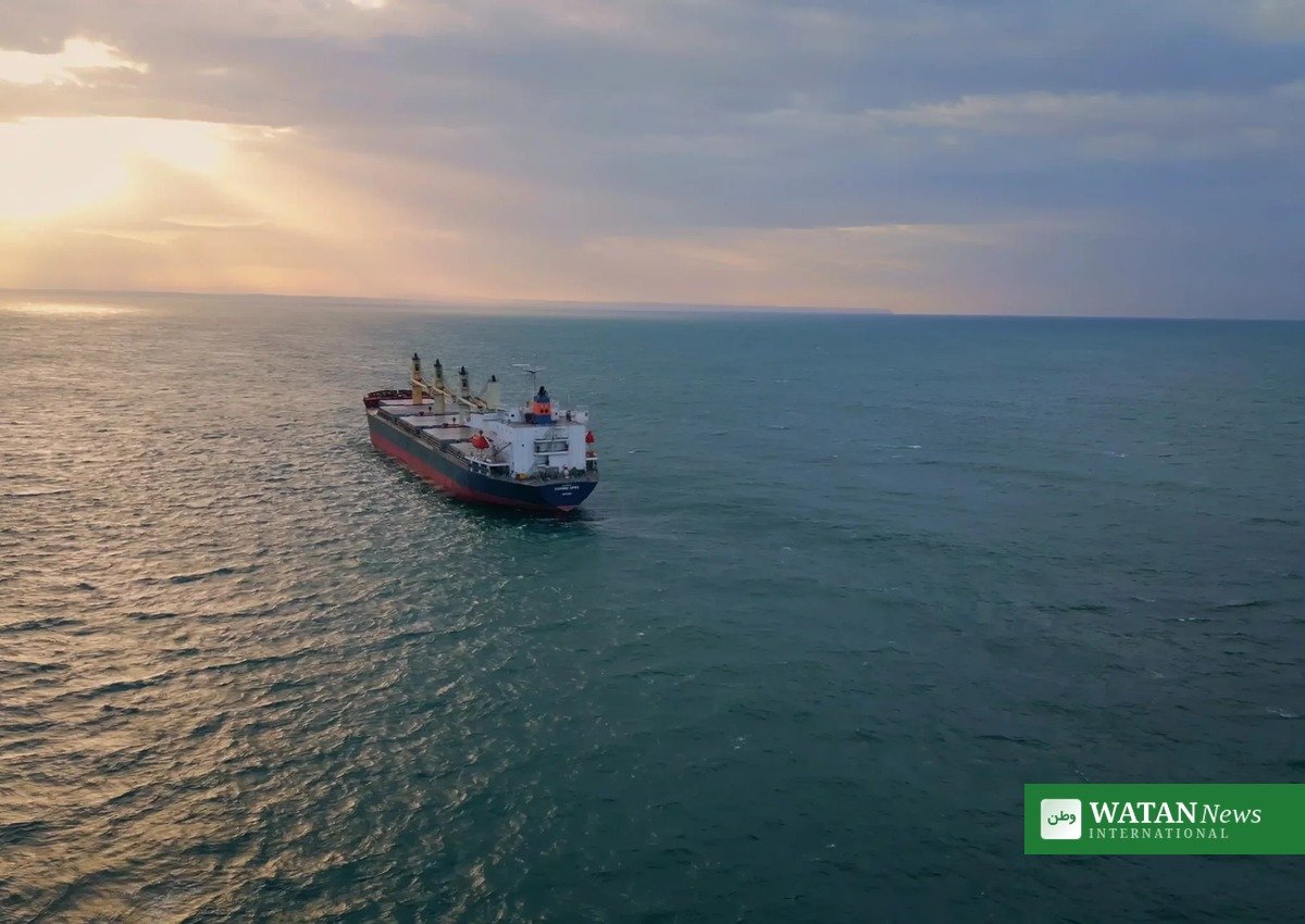 Cargo ship Azov Concord at sea in the Black Sea