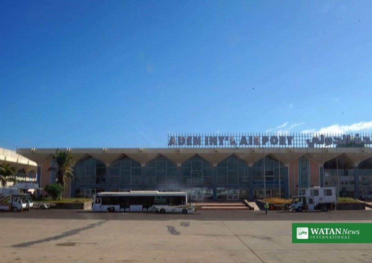Aden International Airport terminal after the Aden airport missile strike