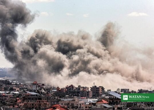 Gaza drone strikes: smoke rises over Gaza after an Israeli drone attack