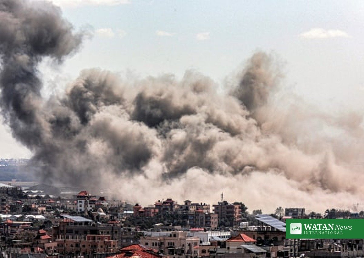 Gaza drone strikes: smoke rises over Gaza after an Israeli drone attack