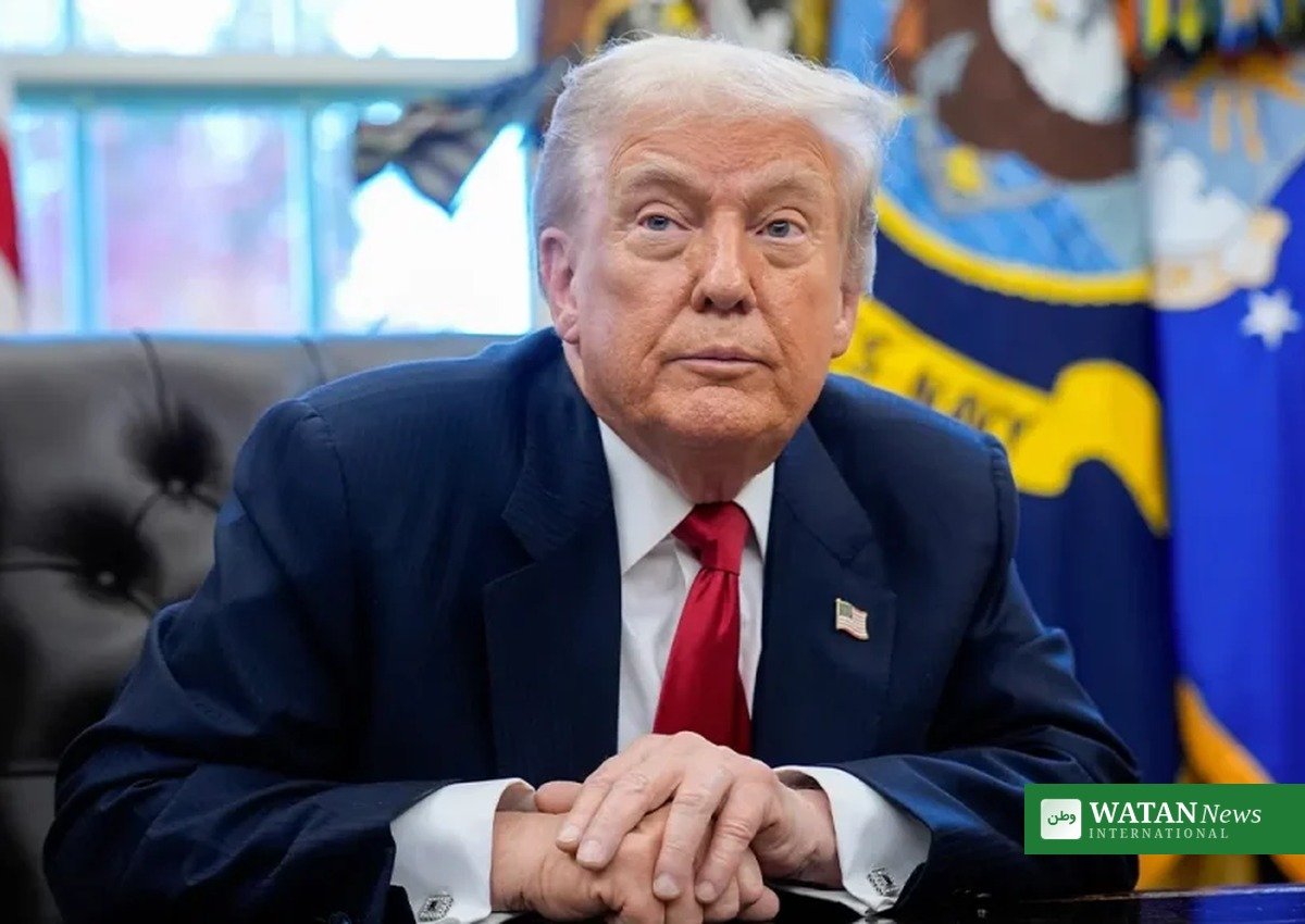 Donald Trump after Trump waives Russia sanctions order at the White House