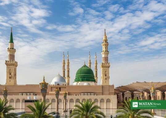 The Prophet's Mosque in Medina — the holy city over which the Saudi-led coalition says it intercepted a Medina cruise missile