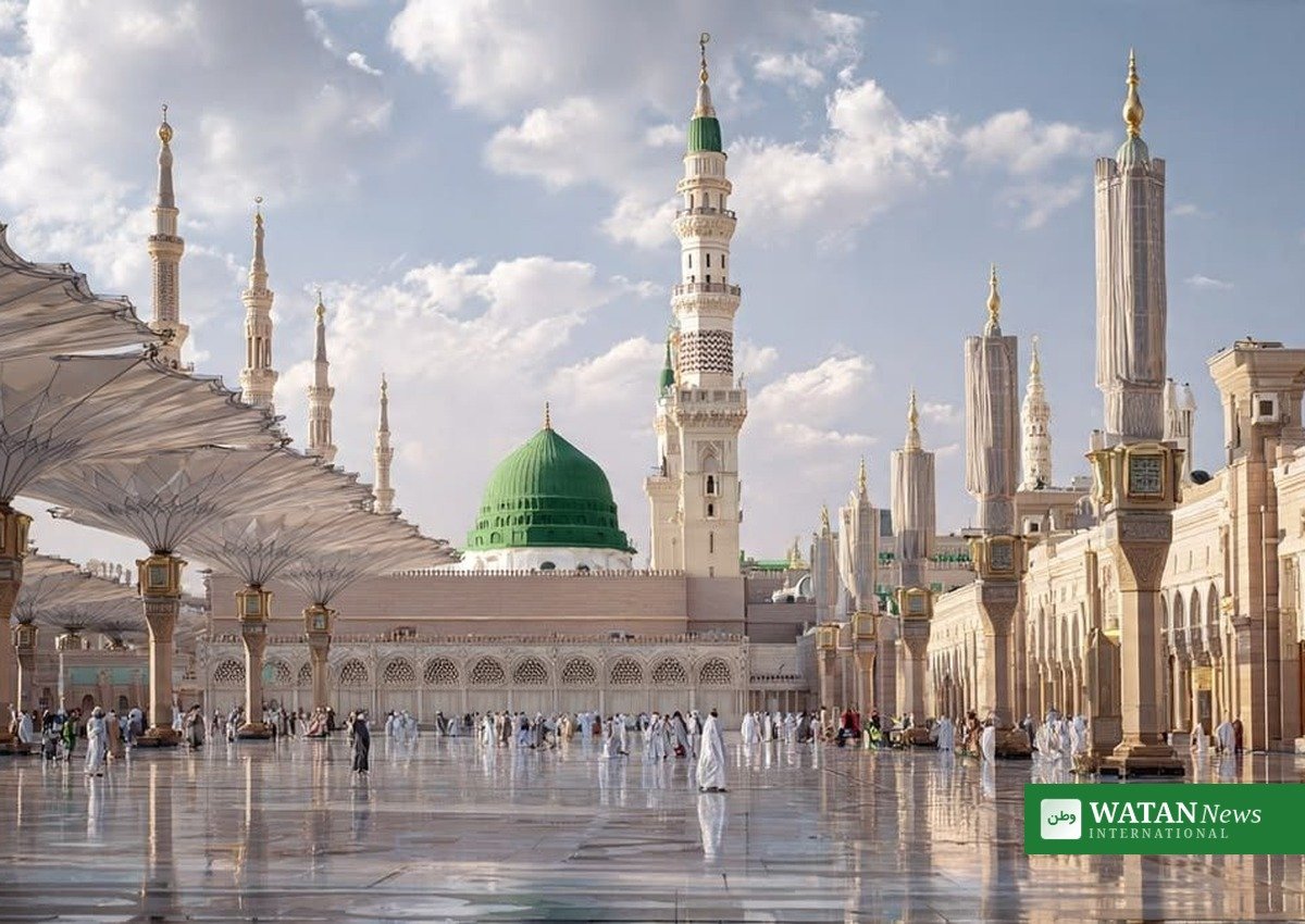 Plaza at the Prophet's Mosque in Medina, Islam's second-holiest city