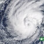 Satellite image of Hurricane Trudy Mexico over the Pacific Ocean