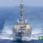 US destroys Iranian dhow — US Navy destroyer in the Gulf of Oman