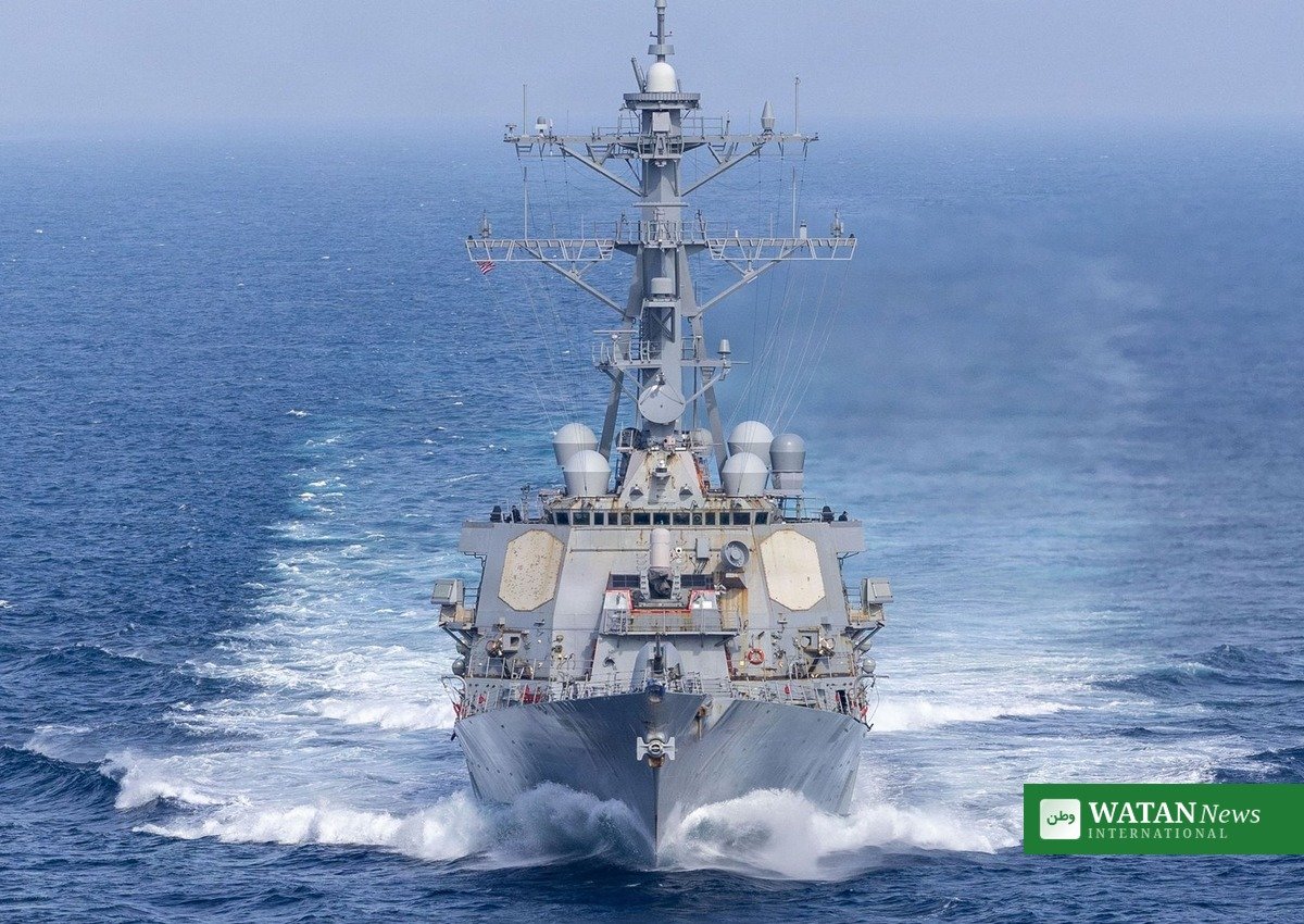 US destroys Iranian dhow — US Navy destroyer in the Gulf of Oman