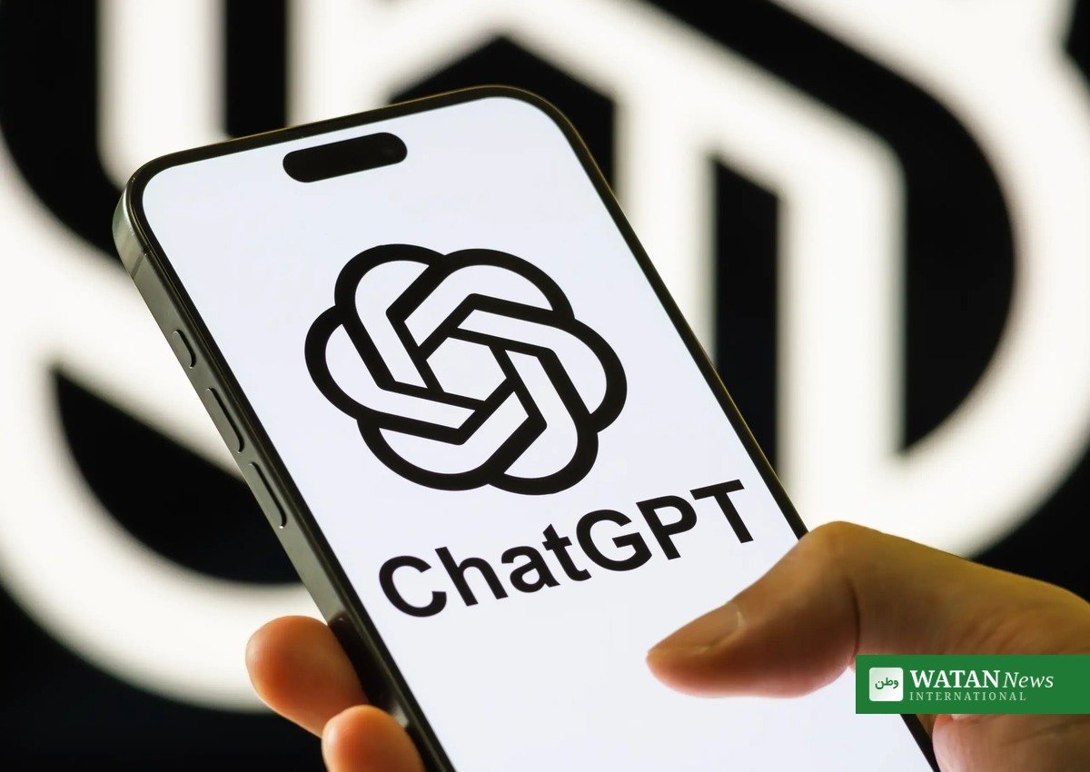 A person holds a smartphone displaying the ChatGPT logo in front of a blurred OpenAI logo — eight states sue OpenAI