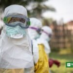 Nigeria Ebola case — health worker in protective gear during the Bundibugyo Ebola outbreak response in Africa