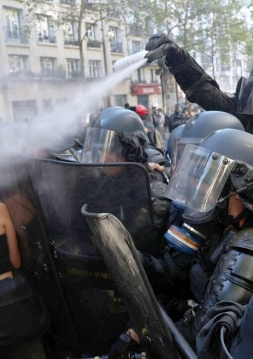 French police clash with protesters in Paris during France curfews amid riots