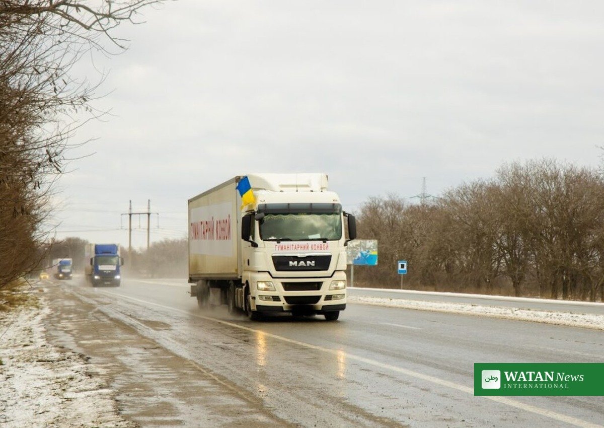 Oleshky ceasefire humanitarian aid convoy in Ukraine