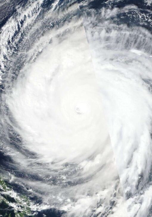 Taiwan land warning Typhoon Champi satellite view