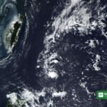 Typhoon Champi satellite image showing the super typhoon's cloud bands