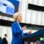 EU trade tools von der Leyen: Ursula von der Leyen addresses the European Parliament