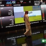 Gulf markets fall oil $111: Saudi Stock Exchange trading board