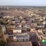 Aerial view of Menaka, Mali, after the Menaka attacks killed dozens of civilians