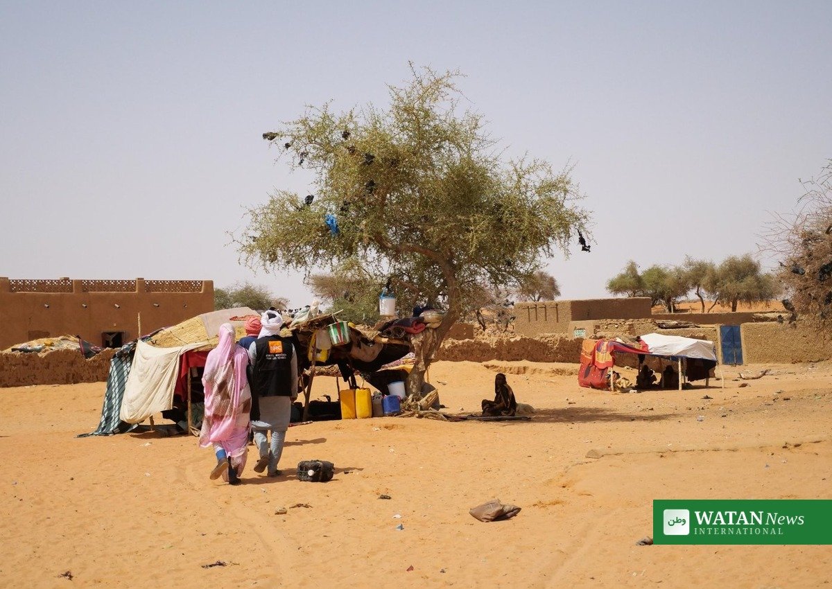 Displaced families in northern Mali after the Menaka attacks