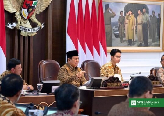 Prabowo MSCI intimidation: President Prabowo Subianto speaking at a cabinet session in Jakarta