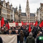 Brussels protest clashes — anti-austerity march in Brussels