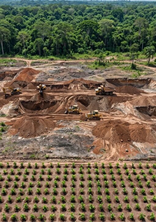 Ghana skovrestaurering: ingeniører fylder ulovlige minehuller i Tano Nimri-skovreservatet