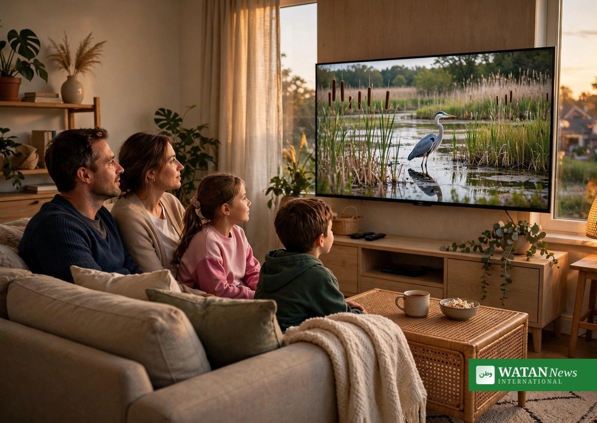 baskisk miljøkommunikationspris 2026 — tv-kontrolrum der sender live naturbilleder fra vådområdekameraer