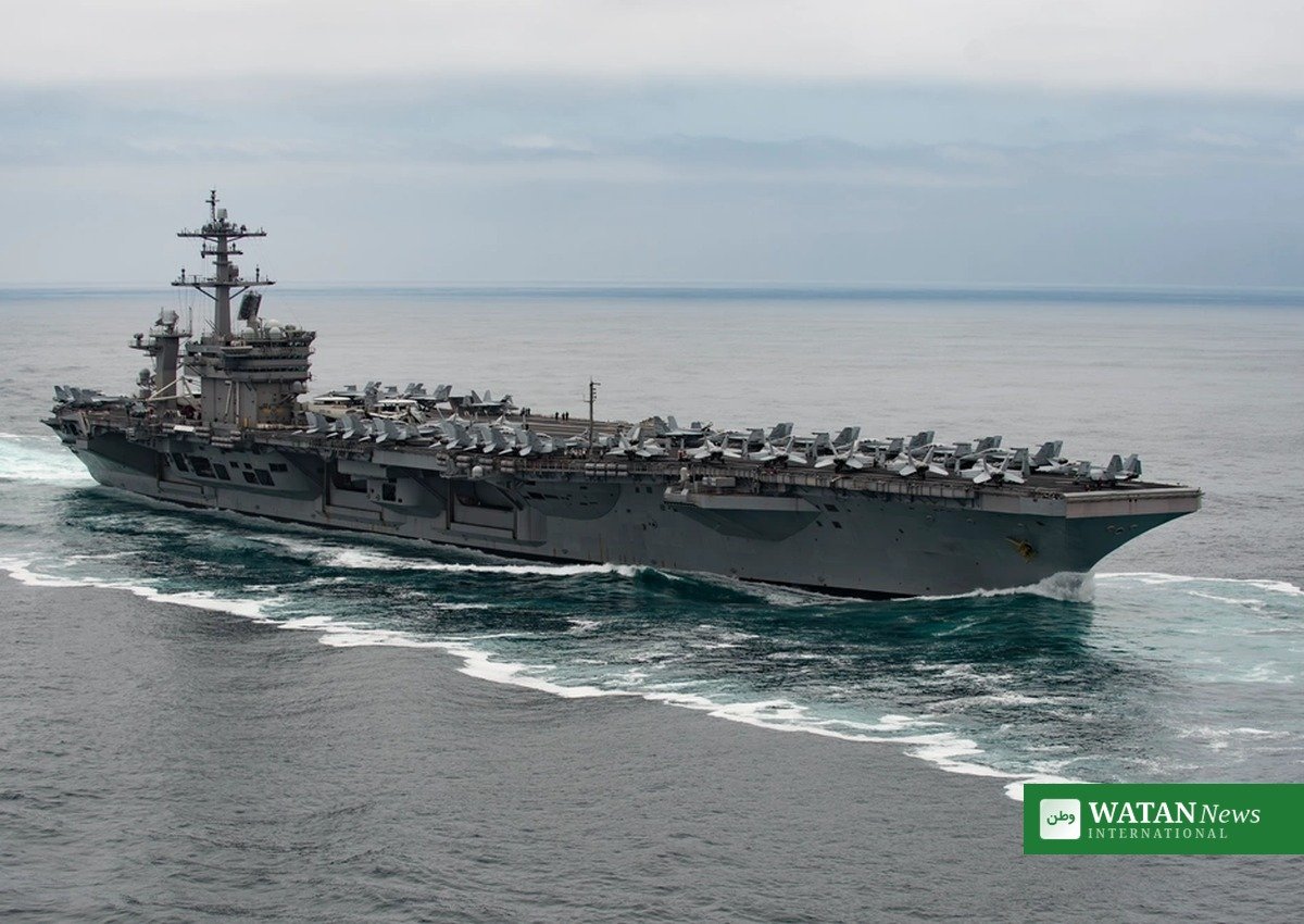 USS Theodore Roosevelt carrier strike group sailing to the Middle East amid the Trump Iran decision