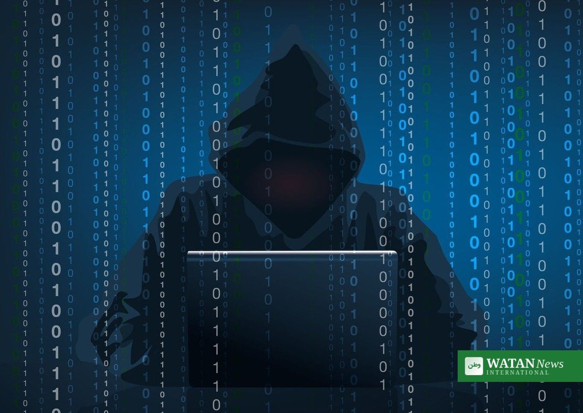 Hacker ved bærbar computer med binærkode – illustration af kunstig intelligens og cyberangreb
