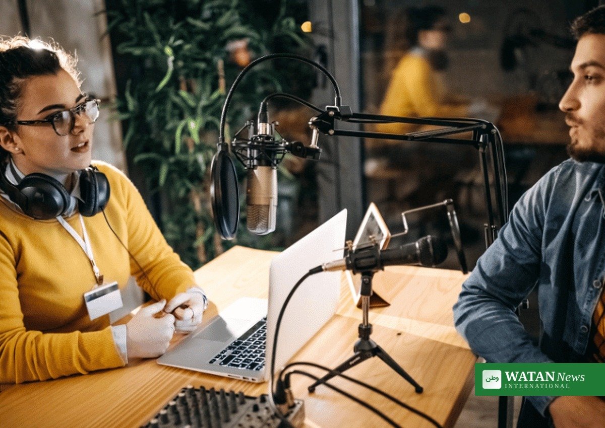 Journalist interview recording setup similar to those transcribed by Good Tape funding round startup