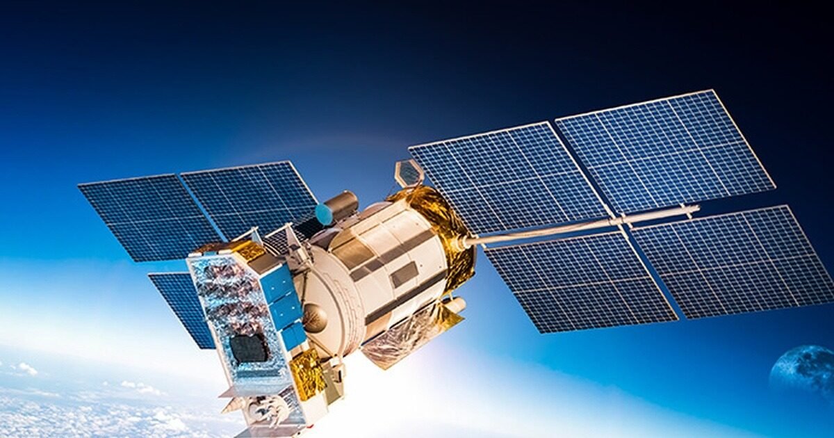 Satellite carrying Google Project Suncatcher AI chips in orbit, powered by solar panels
