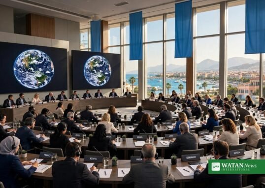 Delegates at a UN climate conference negotiation hall ahead of COP31 in Antalya, Türkiye