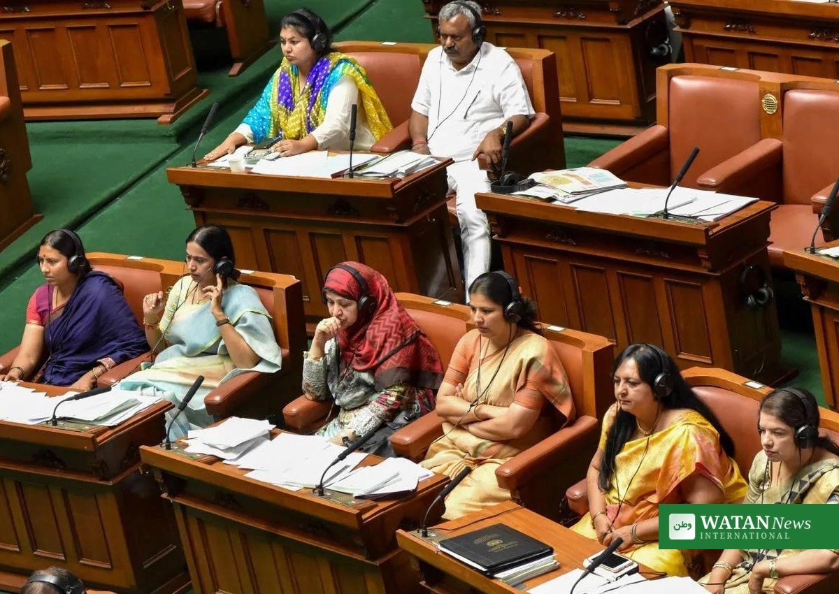 Women legislators in a parliament chamber – women's representation in politics