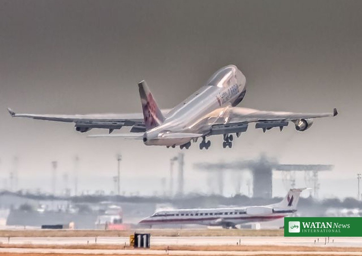 Passenger jet taking off — global air passenger demand fell 0.8 percent in August 2026, IATA reports