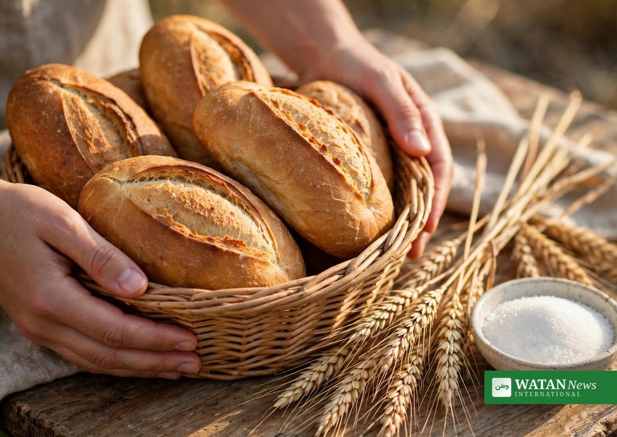 تازہ روٹی، گندم اور چینی کے ساتھ گلوبل فوڈ پرائسز کی تصویر
