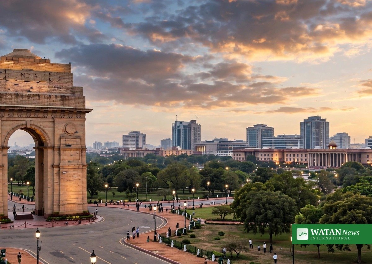 New Delhi skyline at dusk, host city of the NDTV World Summit 2026