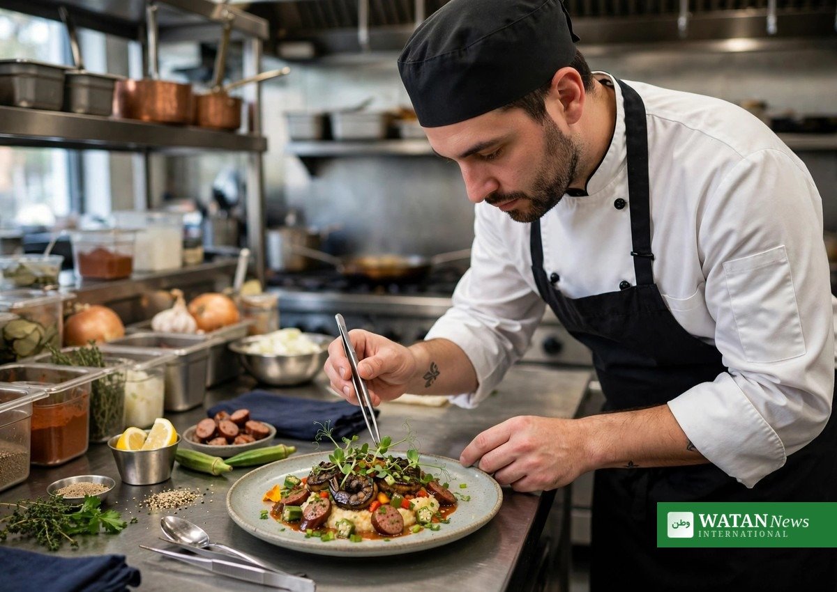 Michelin Louisiana stars 2026: a chef plating a refined dish