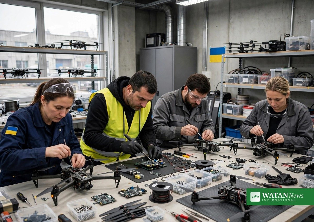 NATO Ukraine defence contracts: Ukrainian defence workers in a workshop