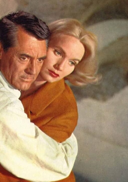 Eva Marie Saint with Cary Grant in Alfred Hitchcock's North by Northwest (1959)