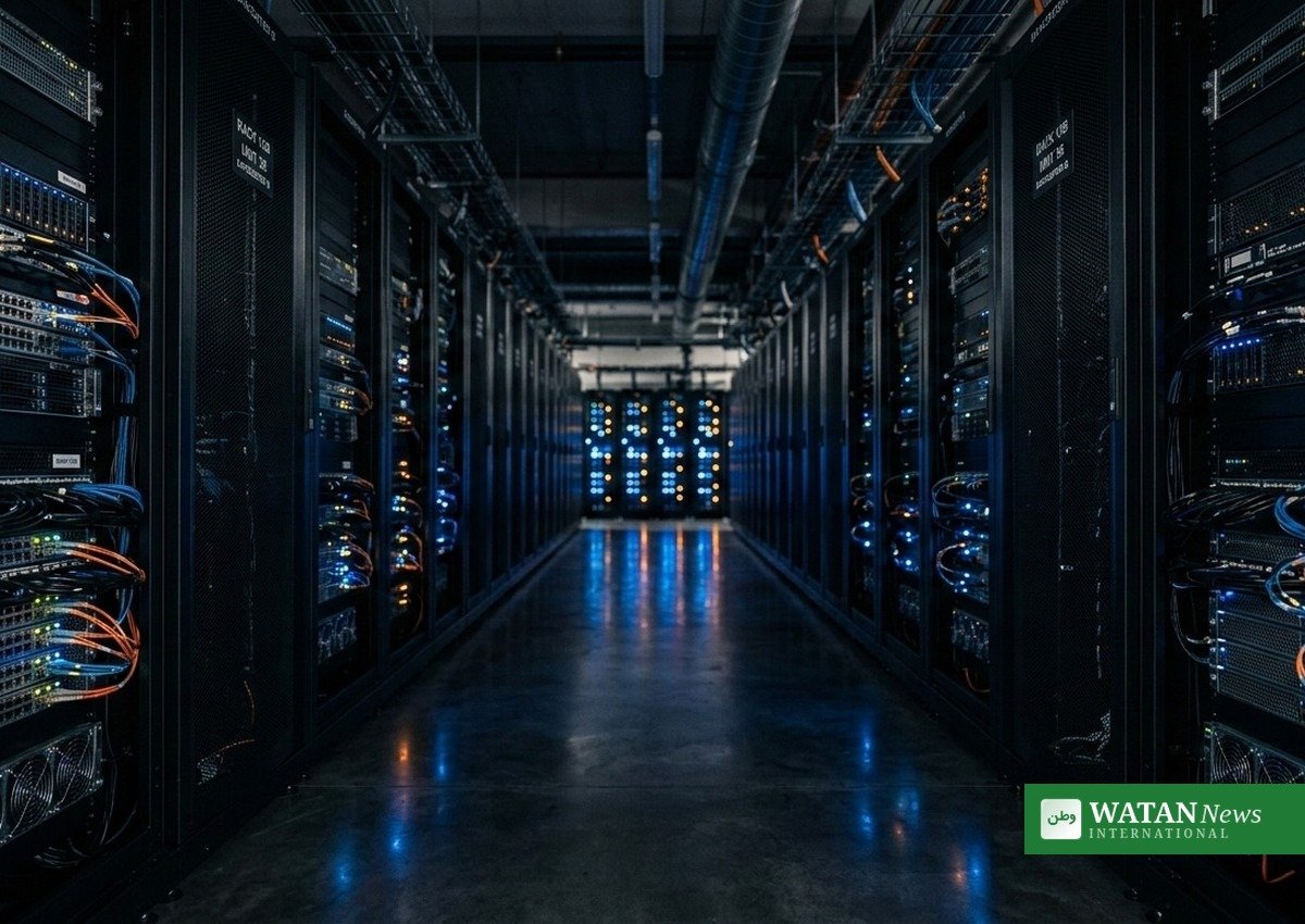 Ukraine Russia drone strikes: data centre server room, illustrating the VK data centre that was reportedly attacked in the offensive