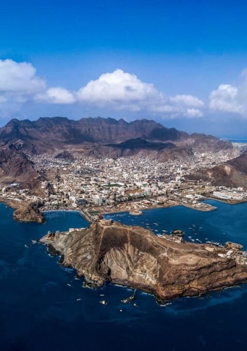 Yemen Houthi fighting escalation: aerial view of Aden, Yemen