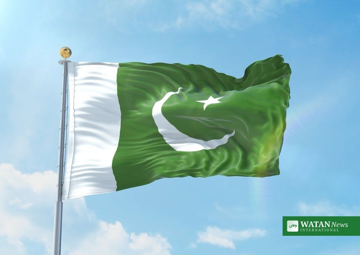 Pakistan national flag waving - coverage of the Pakistan-Afghanistan border clash